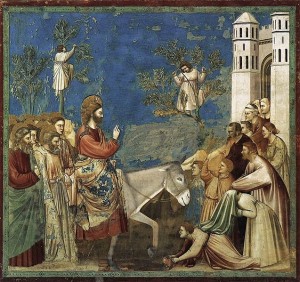 Giotto Scenes_from_the_Life_of_Christ_-_10__Entry_into_Jerusalem